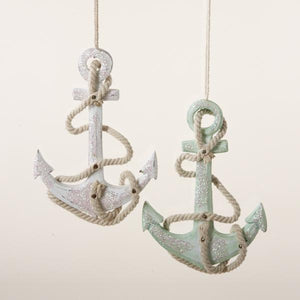 Kurt Adler Anchor Ornaments, 2 Assorted, C5345