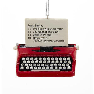 Kurt Adler 2.75" Vintage Typewriter Ornament        , C6714