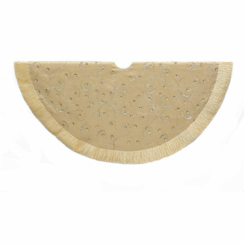 Kurt Adler 50-Inch Gold Sequin Tree Skirt, TS0206