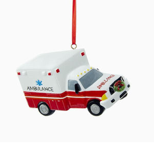 Kurt Adler Ambulance Ornament For Personalization, W8211